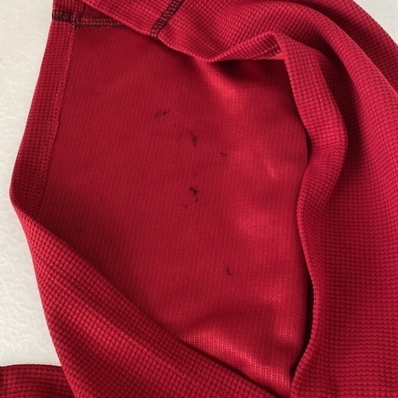 NICK Danger Men's XL Burgundy/ Black Flex Fit LS Hoodie Shirt - Picture 9 of 11